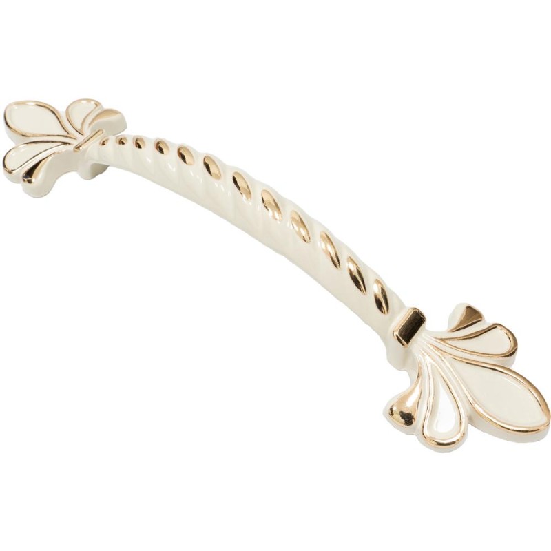 Maner Model Calypso 3, 96 mm, Finisaj Alb/Auriu