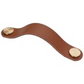 Maner Model Pangu, 128 mm, Piele Maro/Alama Periata