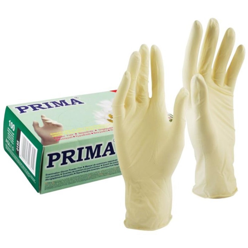 Manusi Examinare Prima, Latex, Nepudrate, 100 Bucati, Marimea M