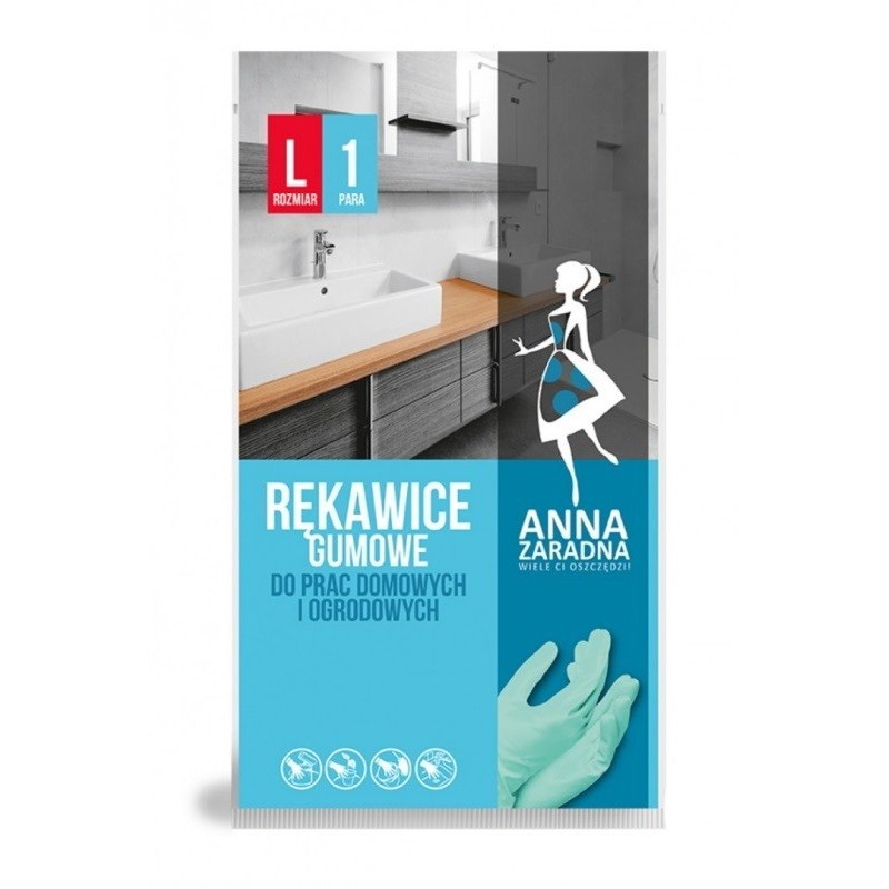 Manusi Menaj, Cauciuc, Albastre, L, Anna