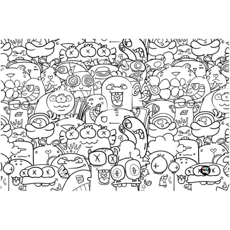 Mapa Protectie pentru Birou, Model Monstrii, 60 x 40 cm, din Carton Invelit in Plastic