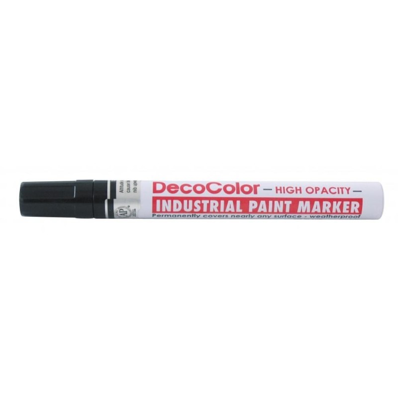 Marker Industrial Permanent, DecoColor Marvy Uchida, Varf 2 mm, Negru