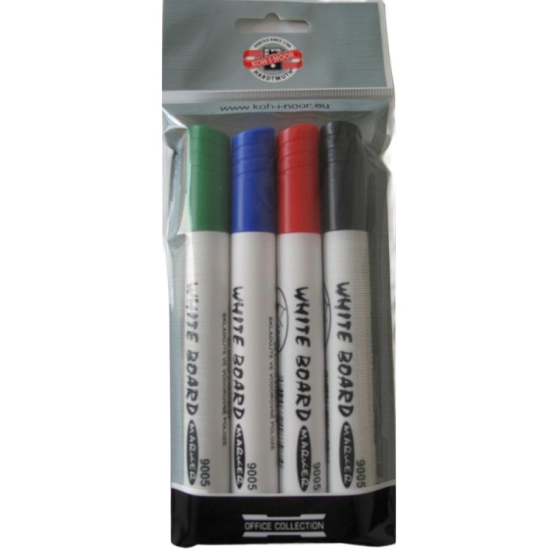 Marker pentru Tabla, Gros, 4 Culori, Koh-I-Noor