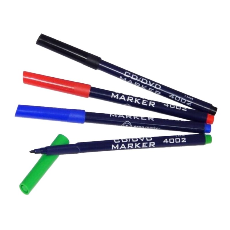 Marker Permanent CD/DVD, 4 Culori