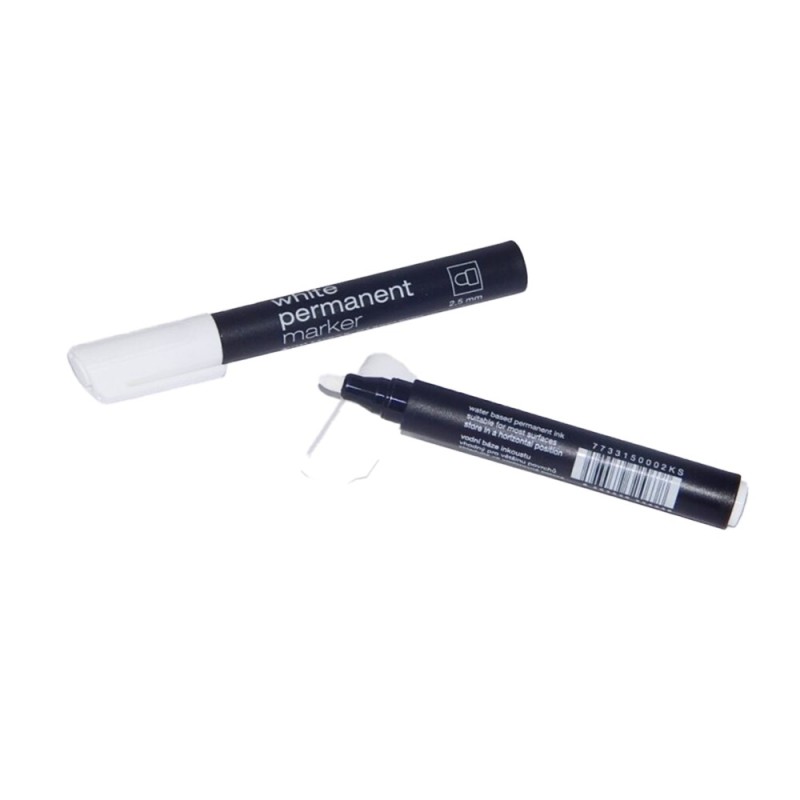 Marker Permanent Gros, Alb,  Varf 2.5 mm, Koh-I-Noor