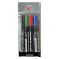 Marker Permanent, Varf Rotund, 4 Culori