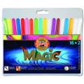 Markere Scolare, Colectia Magic, 16 Culori si 2 Blendere