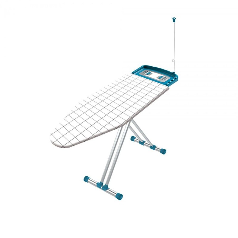 Masa Calcat cu Suport Fier de Calcat, Azull, Cadru Metalic, 125 x 45 cm