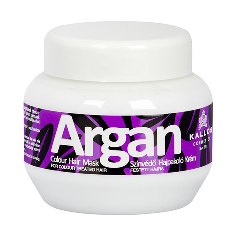 Masca de Par Kallos Argan, pentru Par Vopsit, cu Ulei de Argan, 275 ml