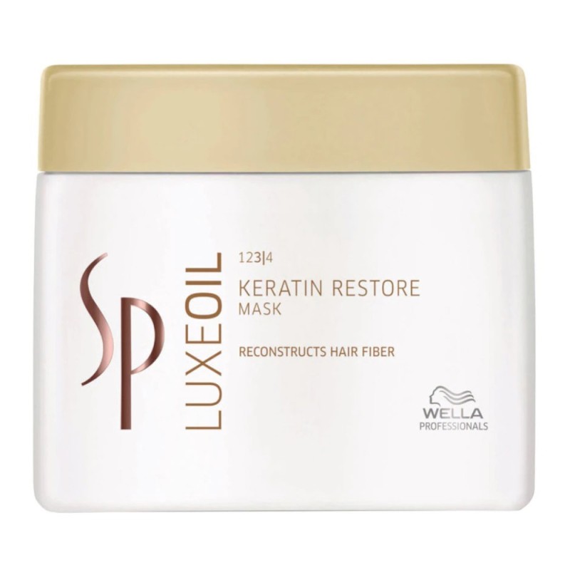 Masca de Par Wella Professionals SP Luxe Oil Keratin Restore, pentru Par Uscat si Deteriorat, 400 ml