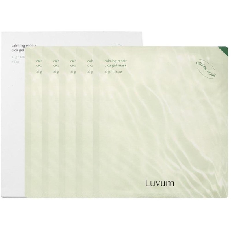 Masca Gel pentru Fata Luvum Calming Repair Cica, 5 Bucati