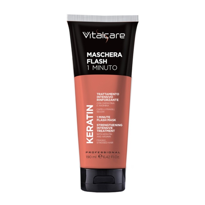 Masca pentru Par Fragil, Vitalcare Flash Action 1 Minute, cu Keratina, 190 ml