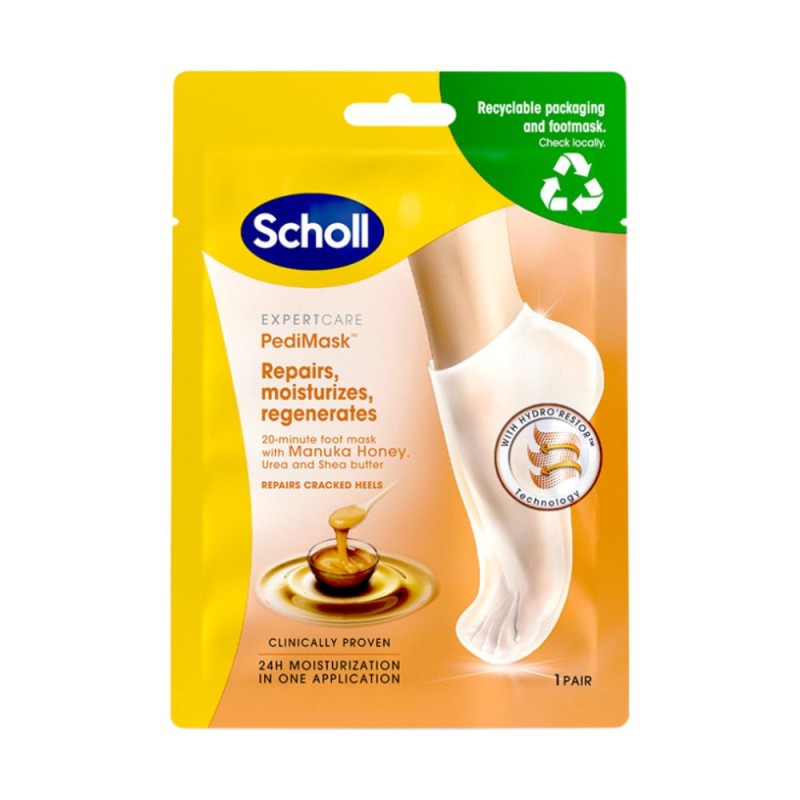 Masca pentru Picioare, cu Miere de Manuka, Intens Reparatoare, pentru Piele Uscata si Crapata, Dr.Scholl