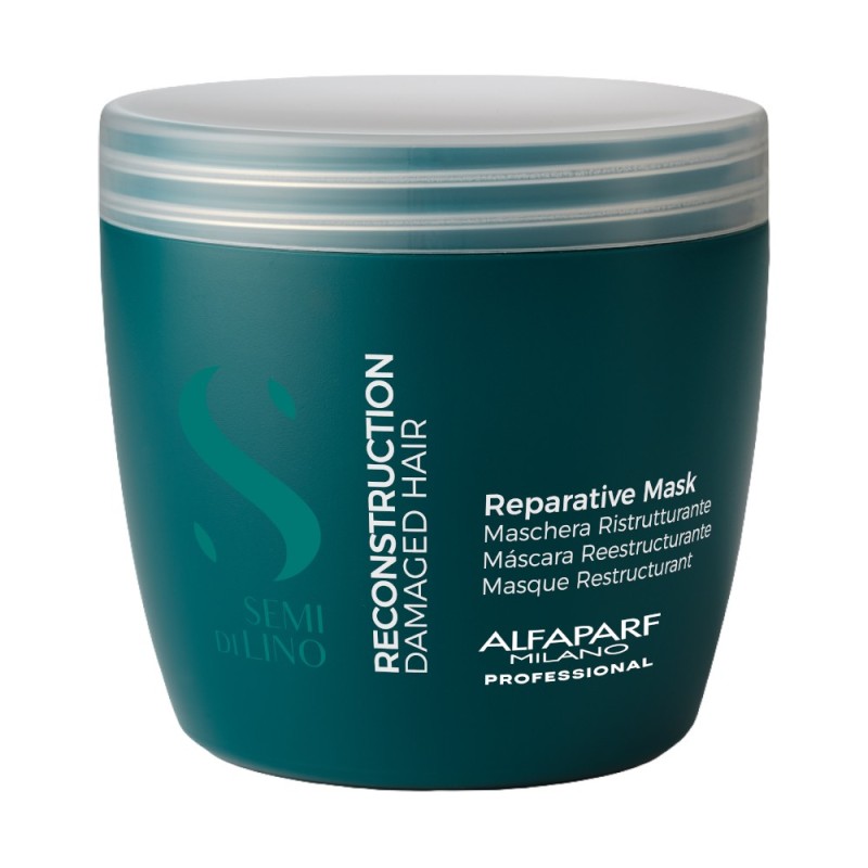 Masca pentru Reconstructie fara Sulafti, Alfaparf Semi di Lino Reconstruction Reparative Mask, 500 ml