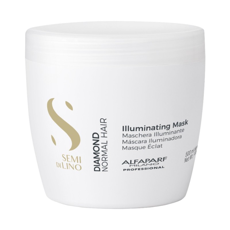Masca pentru Stralucire fara Sulfati, Alfaparf Semi di Lino Diamond Illuminating Mask, 500 ml