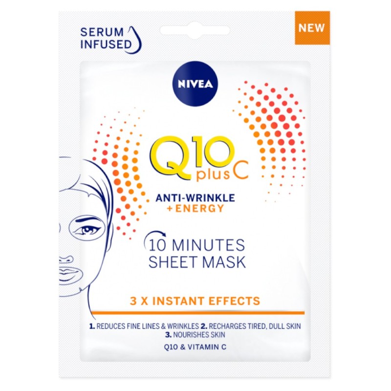 Masca Servetel Nivea Q10 Plus C, cu Vitamina C