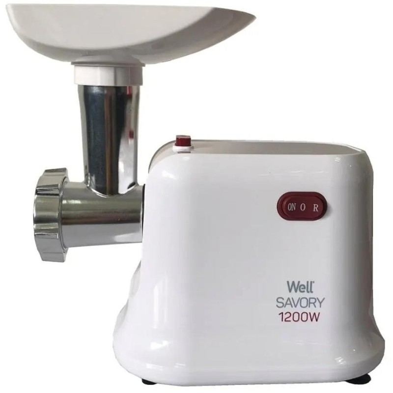 Masina de Tocat Carne, Electrica, Savory Well, 1200 W, cu Accesoriu pentru Rosii, Alb