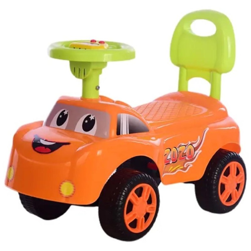 Masinuta pentru Copii, Galbena, cu Muzica, Roti Plastic, Victronic