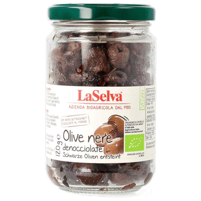 Masline Negre fara Samburi, La Selva, Uscate, Bio, 120 g