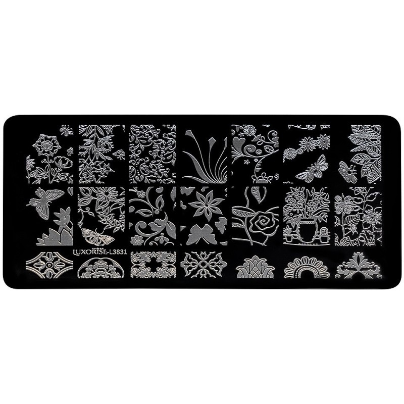 Matrita Metalica Stampila Unghii Luxorise, Basic Nature