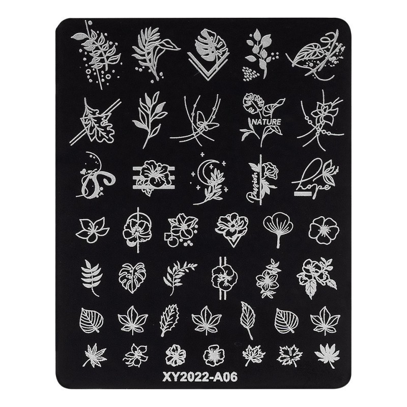 Matrita Metalica Stampila Unghii Luxorise, Hypnotic Nature A06