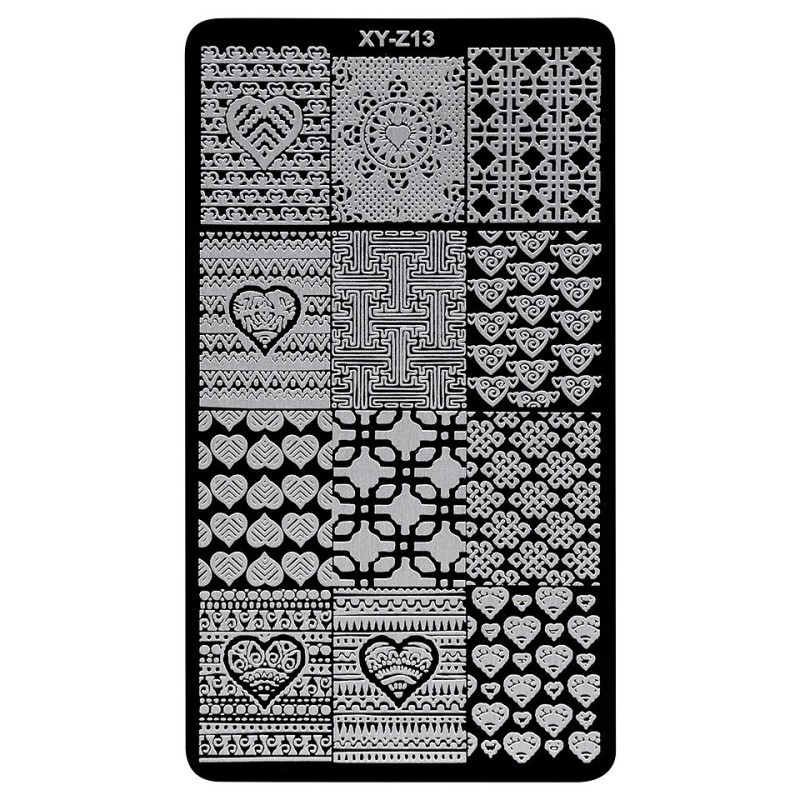 Matrita Metalica Stampila Unghii Luxorise, Love Celebration Xy-Z13