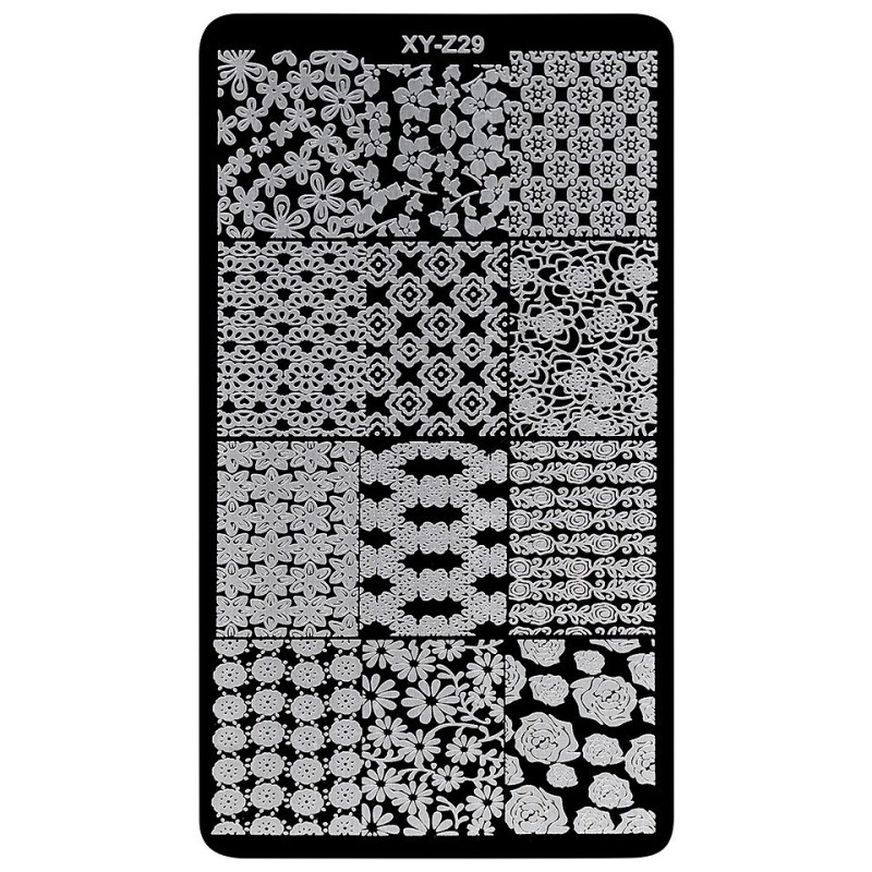 Matrita Metalica Stampila Unghii Luxorise, Luxe Couture Xy-Z29