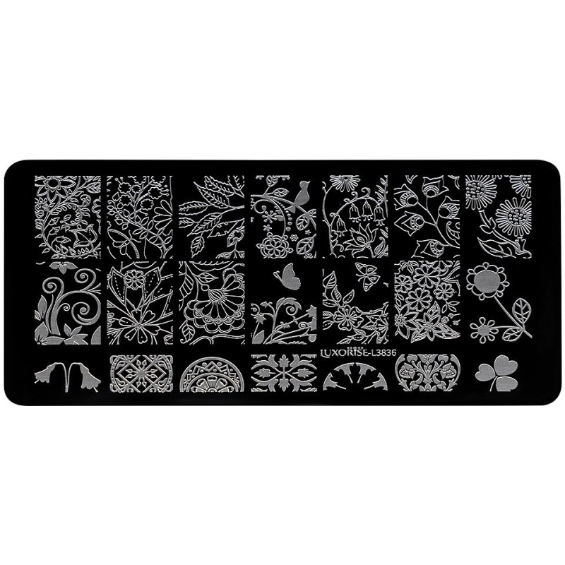 Matrita Metalica Stampila Unghii Luxorise, Nature Grace