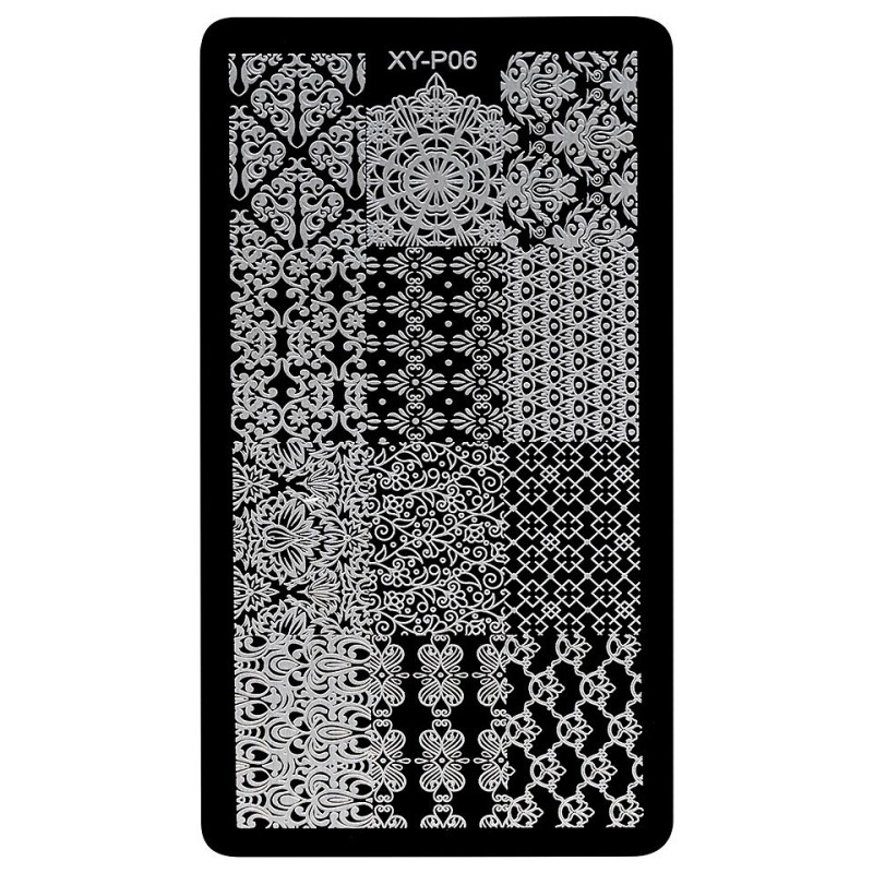 Matrita Metalica Stampila Unghii Luxorise, Soft Lace Xy-P06