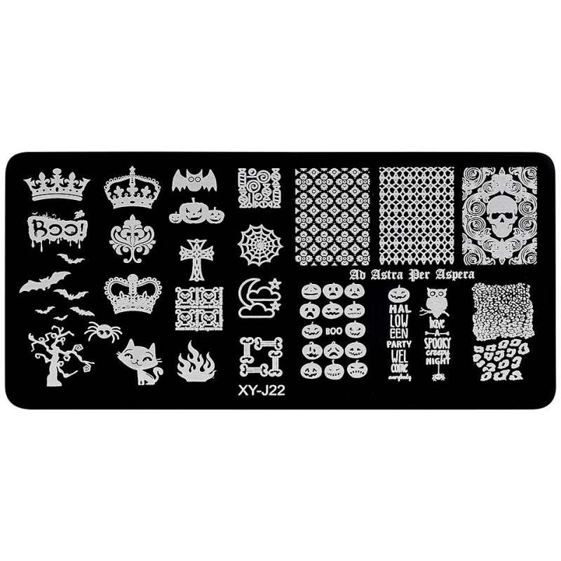 Matrita Metalica Stampila Unghii Luxorise, Too Scary Xy-J22