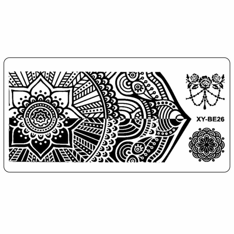 Matrita Metalica Stampila Unghii Xy-Be26, Mandala