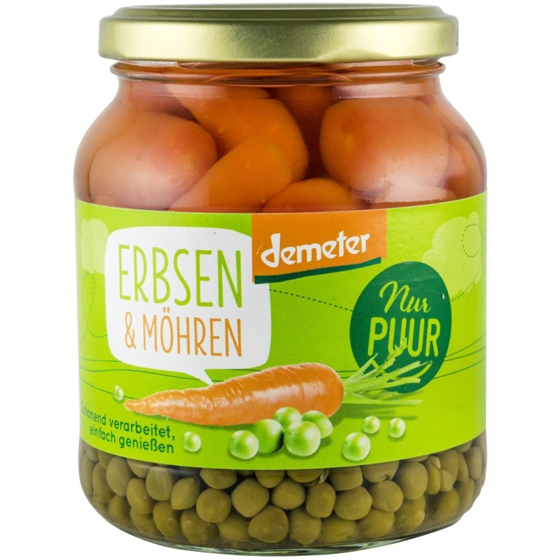 Mazare cu Morcovi Bio si Demeter, Nur Puur, 350 g