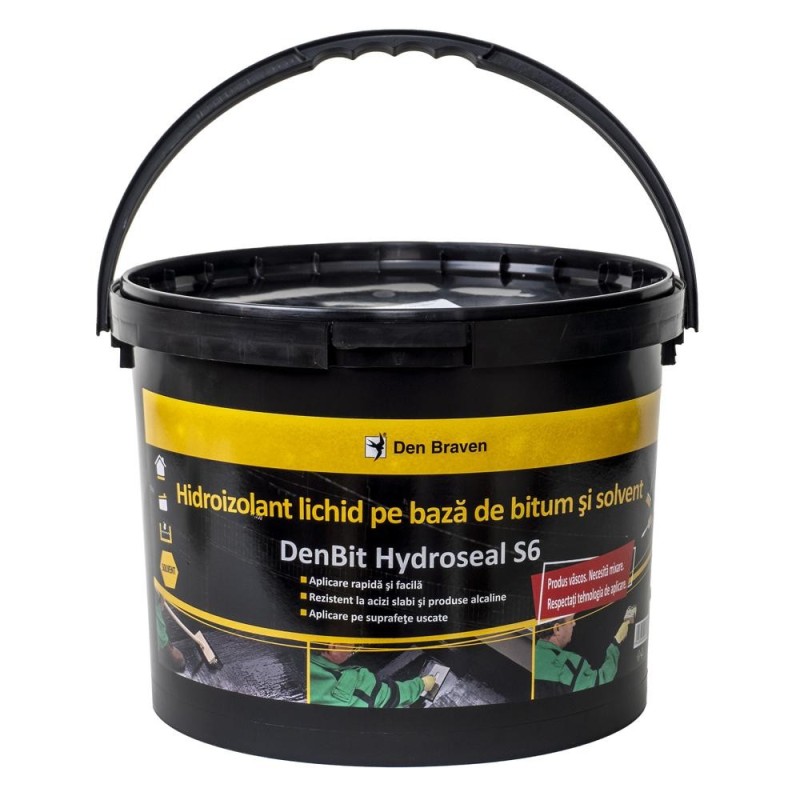 Membrana Hidroizolatoare Lichida, 9 kg, pe Baza de Bitum si Solventi, S6