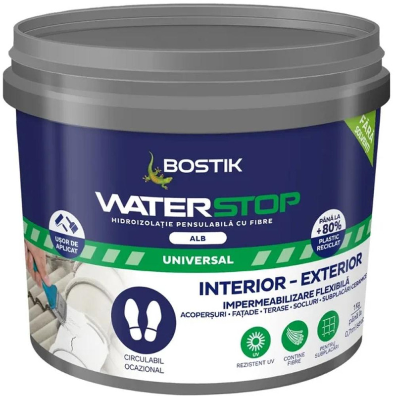 Membrana Waterstop Acryl Fibre Alb, Bostik, 1 kg