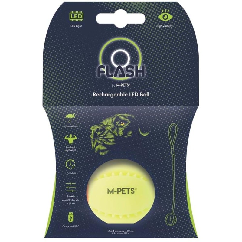 Minge Flash LED, Verde, M-PETS
