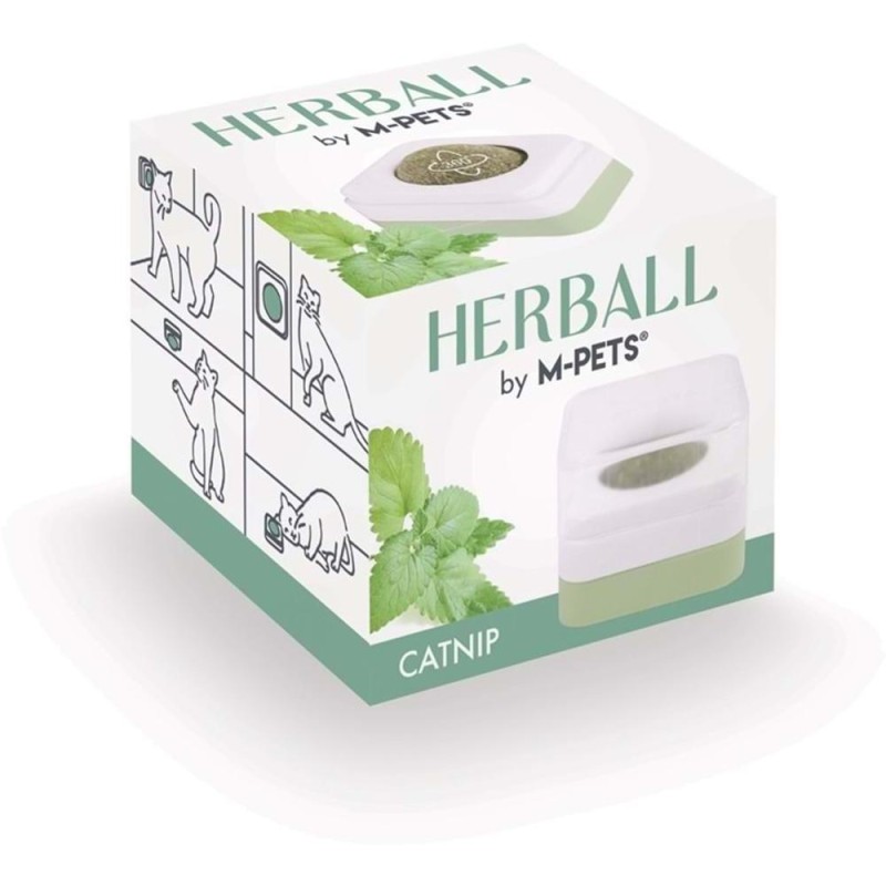 Minge pentru Pisici Catnip Herball, Verde, M-PETS
