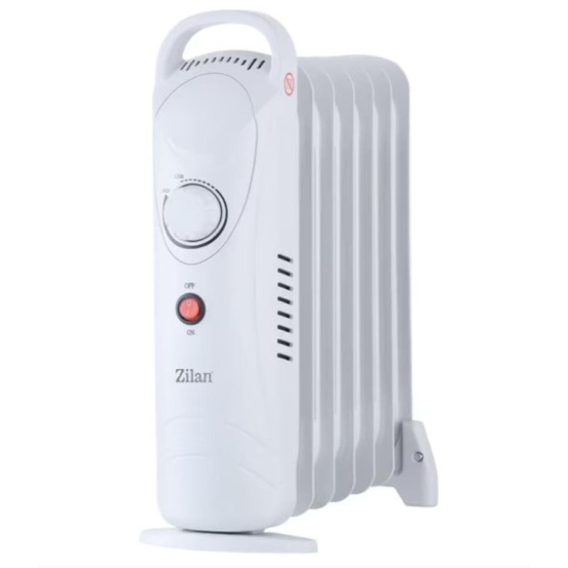 Mini Calorifer cu Ulei si 7 Elementi, Termostat, Baza Separata de Elementi, Alb