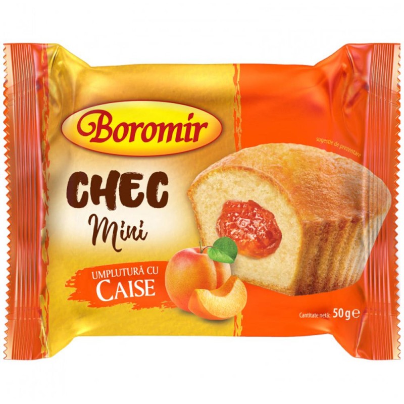 Mini Chec cu Crema de Caise Boromir, 50 g