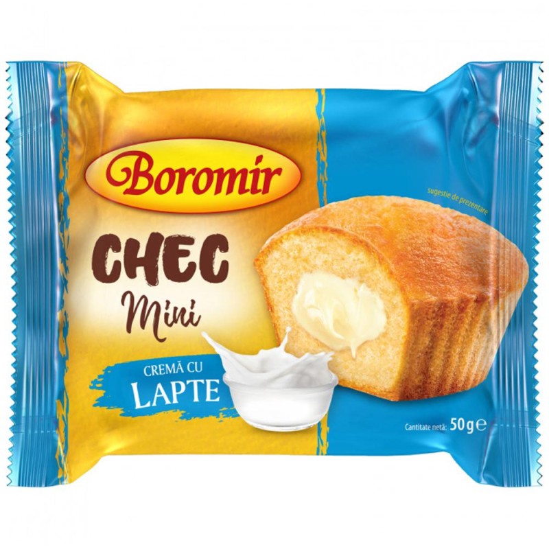 Mini Chec cu Crema de Lapte Boromir, 50 g