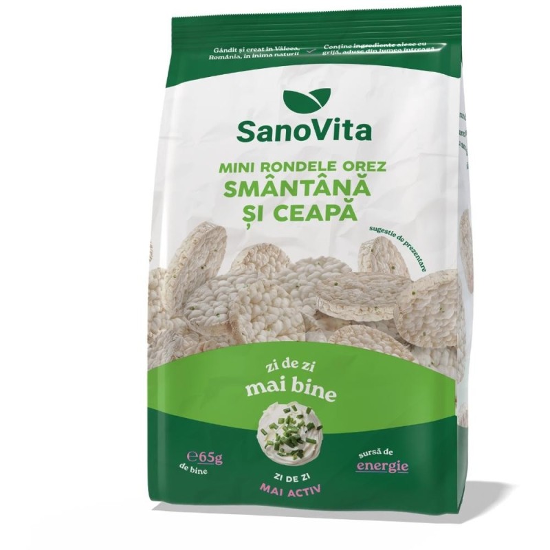 Mini-rondele din Orez cu Smantana si Ceapa, Sanovita, 65 g