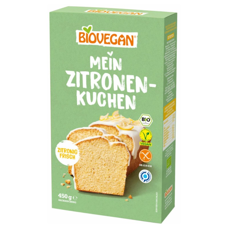 Mix Bio pentru Prajituri cu Lamaie, Vegan, Biovegan, 450 g