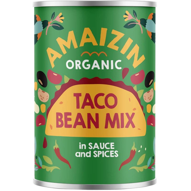 Mix de Fasole Bio pentru Taco, Amaizin, 400 g