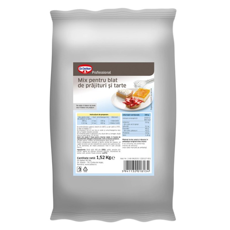 Mix pentru Blat de Prajituri si Tarte, Dr. Oetker, 1.52 Kg