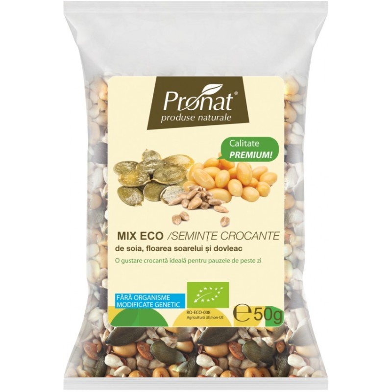 Mix Seminte BIO Crocante, 50 g, Pronat