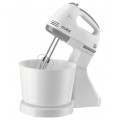 Mixer de Masa, Capacitate 2 l, cu Bol Plastic, Putere 150W, 7 Viteze, Alb