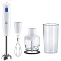 Mixer Vertical Braun MultiQuick 1 MQ 10.202MWH, 450 W, Tocator de 350 ml, Pahar Gradat 0.6 l, Tel, Easy Twist