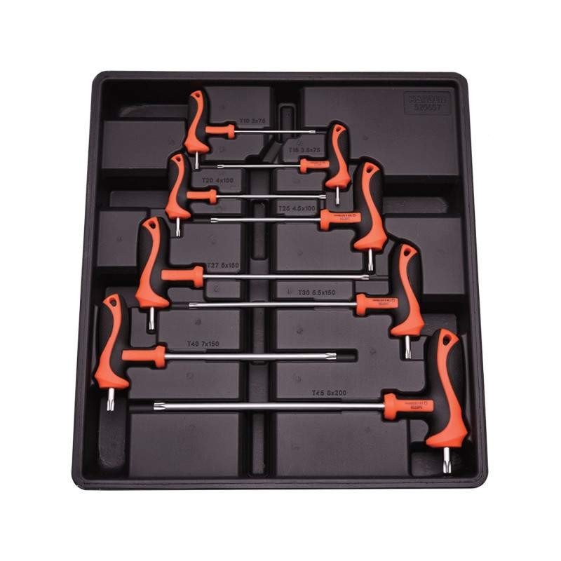 Modul A pentru Scule - 8 Piese, Surubelnite cu Maner T, Torx,  Profesional, Harden