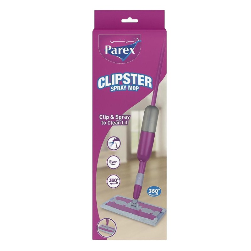 Mop Spray Clipster cu Recipient Reutilizabil si Cap Rotativ 360 Grade, Parex