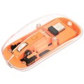 Mouse Wireless Reincarcabil 190282 Manhattan, 1600DPI, Silent Click, USB-C, Transparent / Portocaliu