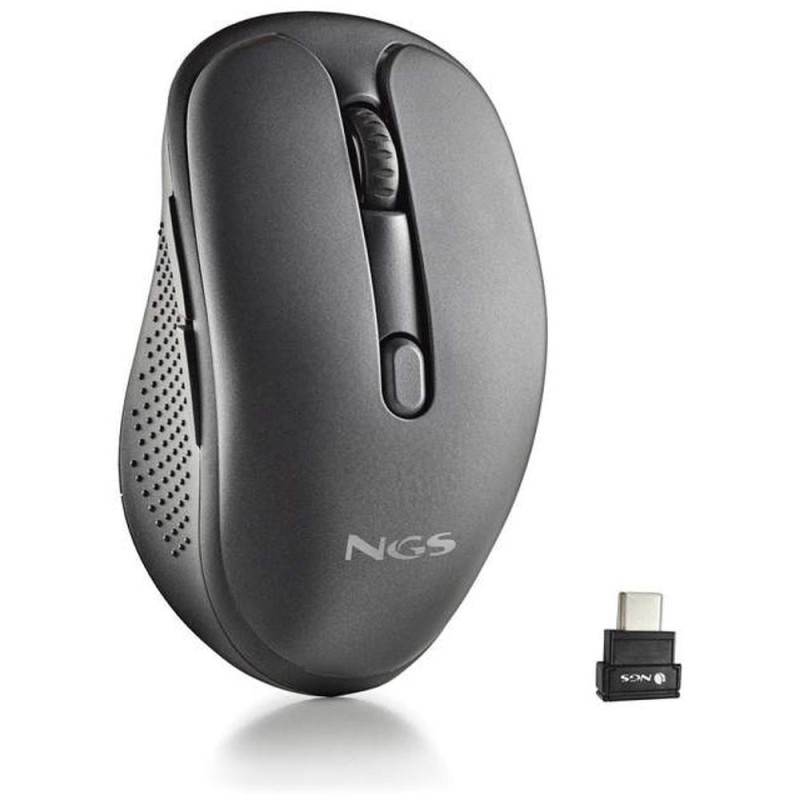 Mouse Wireless Reincarcabil NGS Evo Mix, 3200DPI, USB-C, Laser, Negru